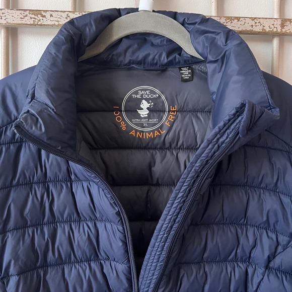 Save the Duck Carly Puffer Jacket in Navy Blue Size 3 M/L - Picture 6 of 11